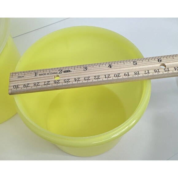Vintage TUPPERWARE Yellow Storing Containers/ Canister Set #263 &264 With Lids - Picture 11 of 12